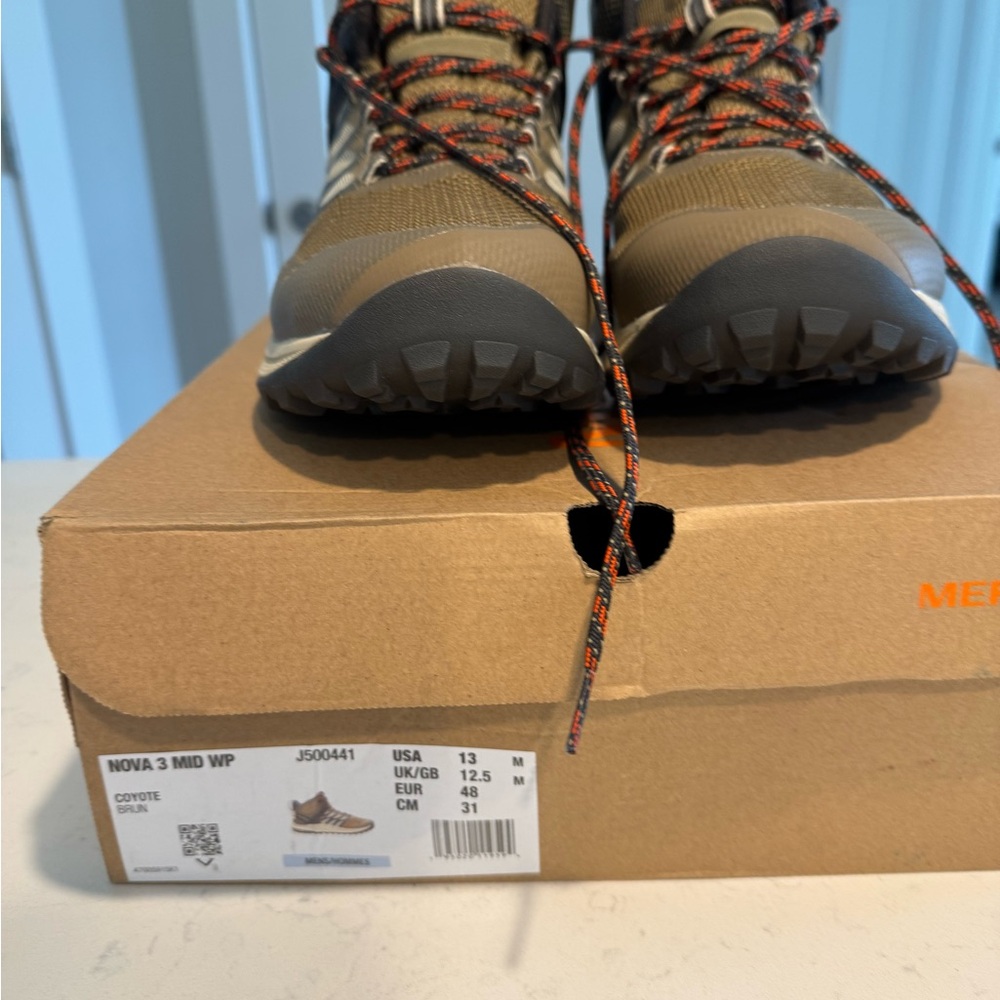 Merrell Nova 3 Mid Water Proof Men's hiking boots- Coyote Brown